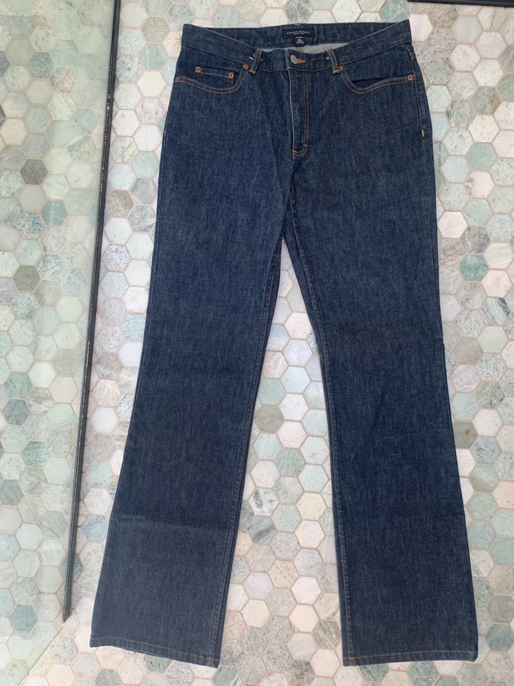Banana Republic Women's Dark Indigo Straight-Leg Jeans SZ 10 long